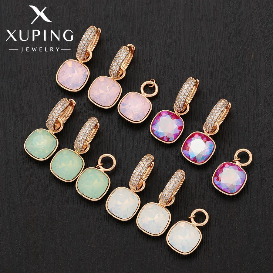 Xuping Jewelry Elegant Charm Earrings and Necklace Crystal Jewelry Set for Women Girl Party Birthday Gift 60206