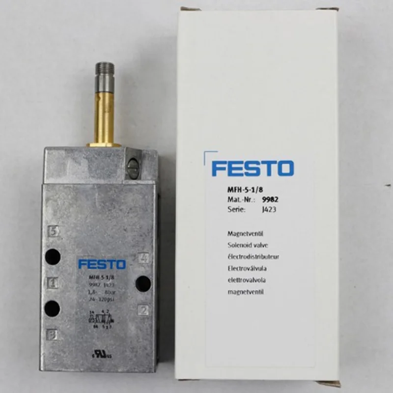 

FESTO Solenoid valve MFH-5-1/4 6211 MFH-3-1/8 7802 MFH-3-1/4 9964 MFH-3-1/8-S 7959 MFH-5-1/4-B 15901 MFH-5-1/8-B 19758