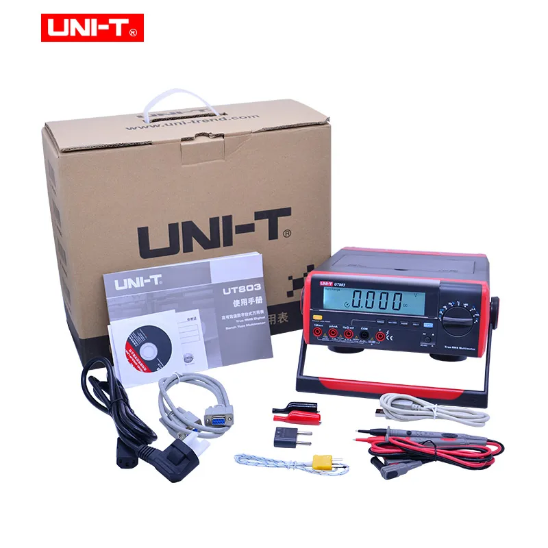 UNI-T Bechtop Digital Multimeter auto range DMM HZ Temperature Tester Capacitor 9999 Data Logging USB RS232 UT801-804