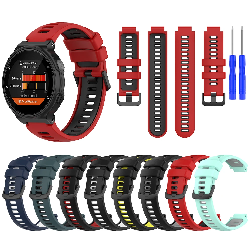 

Ремешок силиконовый для наручных часов Garmin Forerunner 220 230 235 630 620 735XT/method S20 S5 S6, спортивный браслет