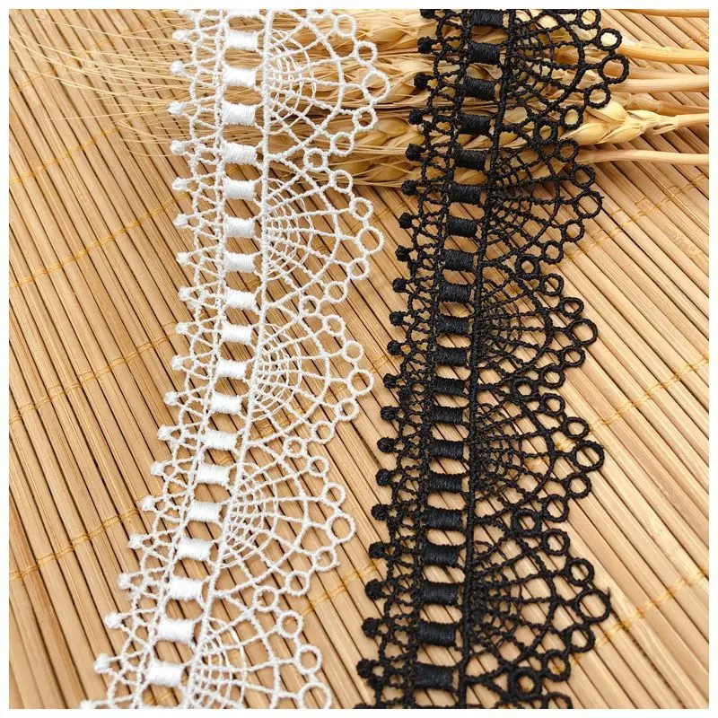 Hollow Embroidery Clavicle Chain Pajamas Underwear Lace Trim Ribbons DIY Sewing Handmade Garment Craft Materials