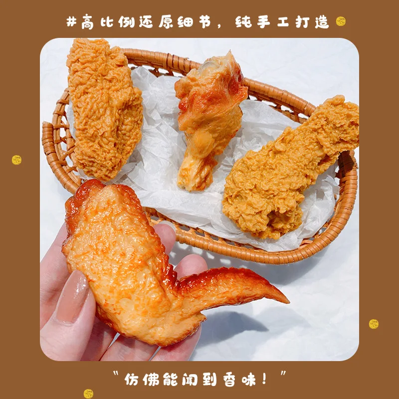 Roasted chicken legs, chicken wings, hair clips, net celebrity ins side clips, simulation food, funny hair accessories, hairpin