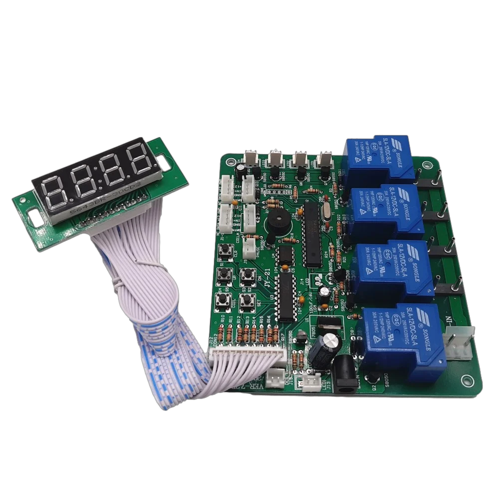 JY-21 4 digits Display 4 Channel Timer Board for Bill Acceptor Coin Acceptor, Time Control pcb for car washing machine