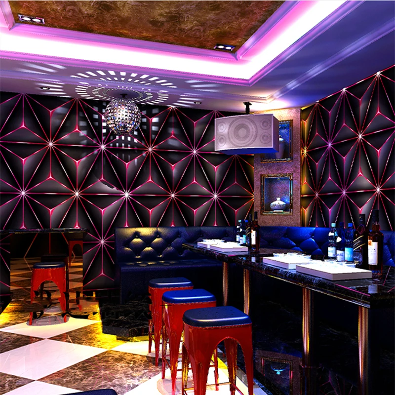 Non-Adhesive PVC Tech-Inspired Wallpaper,53cm x 9.5m,for KTV,Disco,Bars,Karaoke, Flashy Green Blue Purple Red Orange Yellow Pink