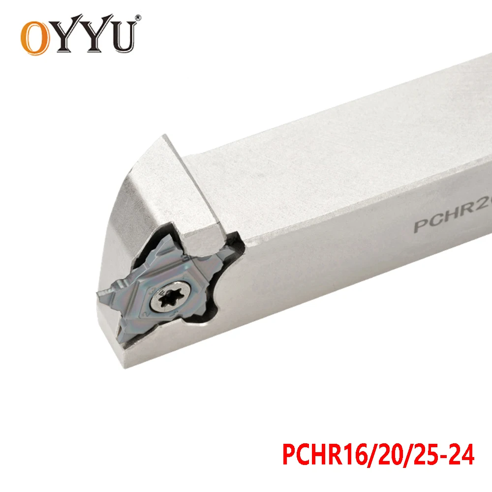 OYYU PCHR 16 20 25 PCHR16-24 PCHR20-24 PCHR25-24 Lathe Cutter Shank Turning Tool Holder White Nickel Plating CNC Cutting