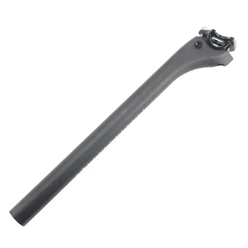 No Logo Bike Seatpost Carbon Fiber Road Bike Mountain Bike Offset Seat Post 27.2/30.8/31.6 mm Diameter Bicycle Seat Post