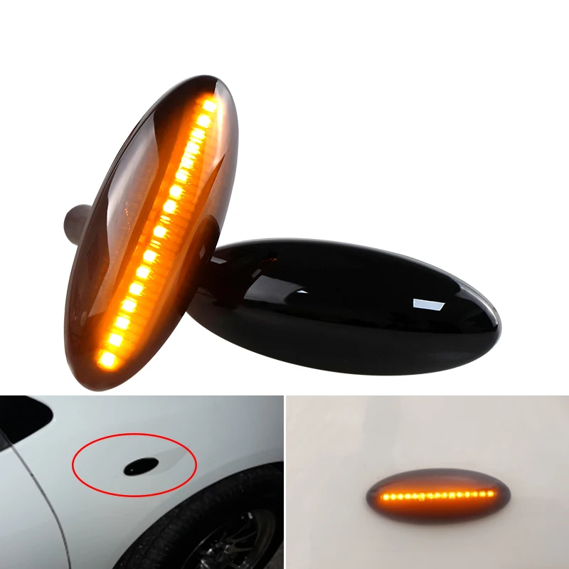 2pcs LED Side Marker Light Turn Signal Indicator Repeater Light Fit For Toyota Yaris COROLLA Auris Mk1 E15 RAV4 Mk3