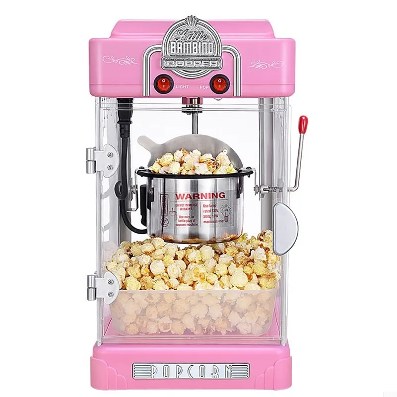 Popcorn Machine for Home Automatic Mini Hot Air Popcorn Maker DIY Corn Popper Children Gift