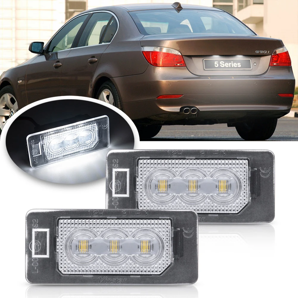 2X Led License Number Plate Lights For BMW E70 E82 E84 F22 F45 E46 E90 E91 E92 E93 F30 F31 F34 F32 F36 F33 E39 E60 E61 F10 F11