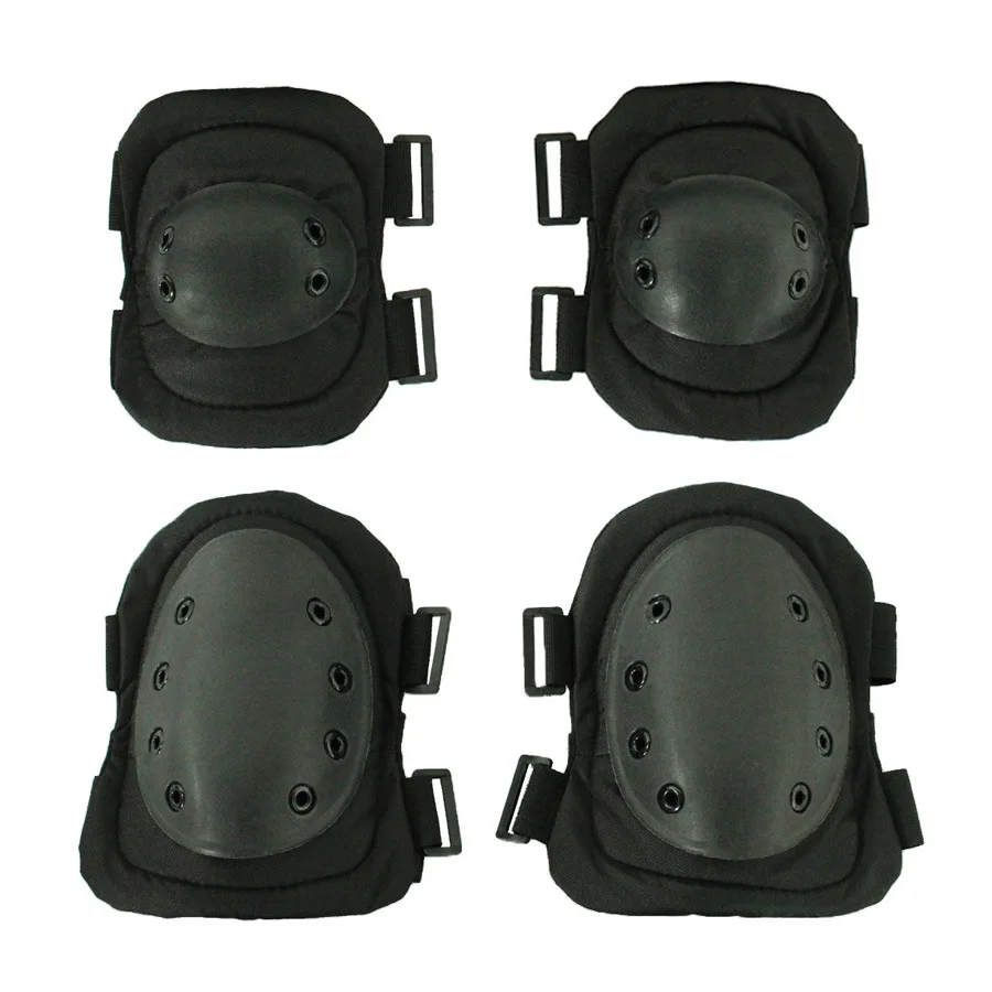 Tactical Knee Pads for Hunting, Soft Shell, Elbow Pads, Wear-Resistant, Outdoor Sports, CS, 4-Piece Suit