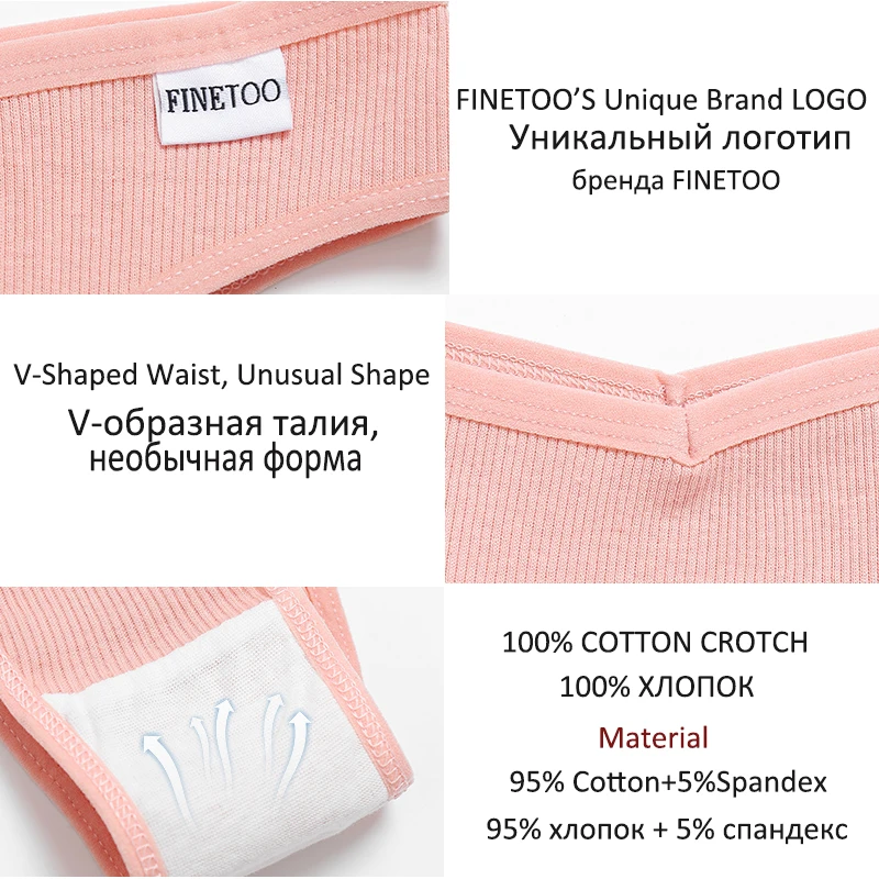 FINETOO 3/5Pcs Cotton Brazilian Panties Women's Panties Sexy V Waist T-Back Underwear Female Soft Underpants Lady Bikini Lingeri - Image 5