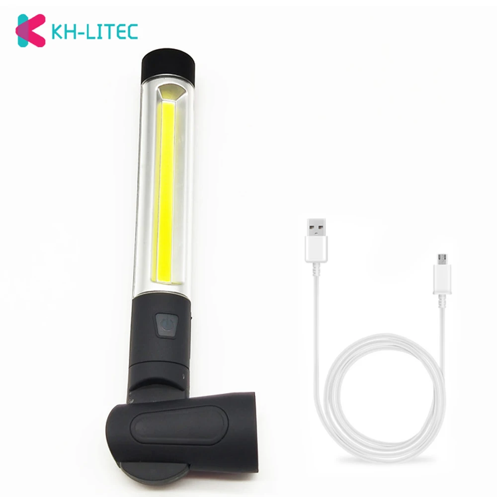 

USB COB+LED Rechargeable Work Lights Handheld Movable Work Lights Magnetic Torch Flexible Inspection Lamp Cordless Worklight