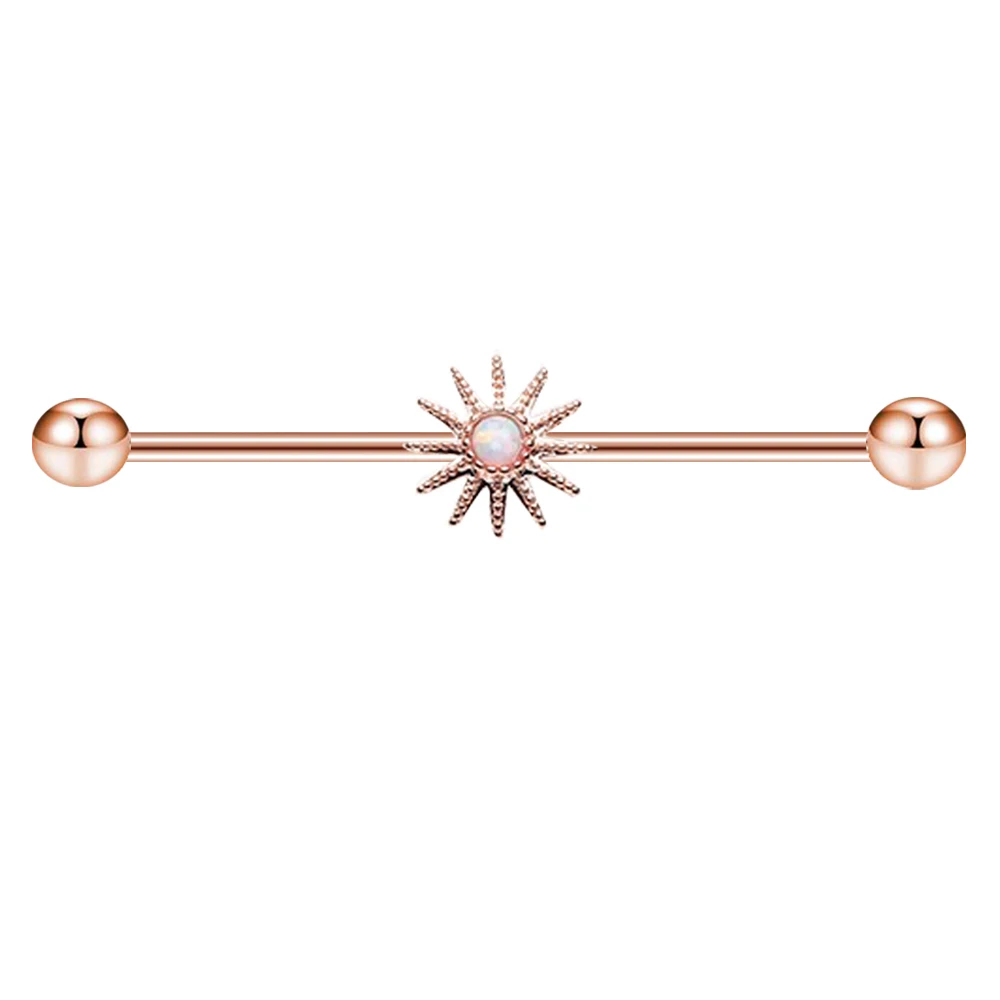 JUNLOWPY 14G Industrial Barbell Earring Cartilage Stainless Steel 38mm 1 1/2 inch Ear Piercing Body Piercing Jewelry 30/50pcs