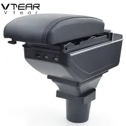 Vtear For Toyota RAV 4 car armrest leather arm rest abs storage box car-styling center console accessories interior parts 2003