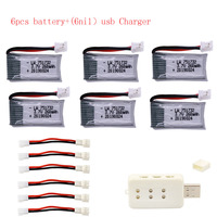 Upgrade 3.7V 260mAh lipo battery and USB Charger For H36 E010 E011 E012 E013 Drone for Furibee F36 RC Quadcopter Drone Parts 25c