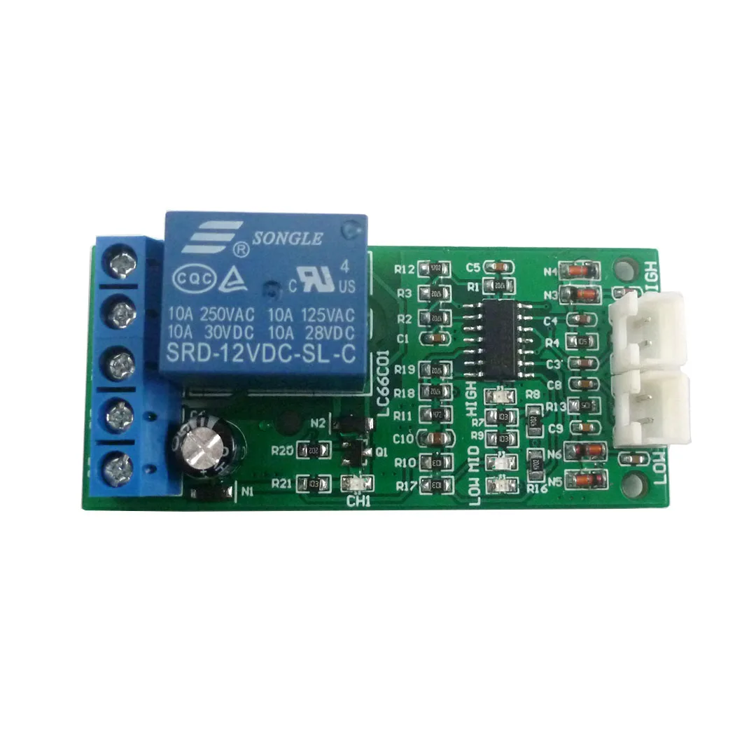 High Mid Low level indicator DC 12V Water Liquid Level Controller Sensor Switch Relay Module for Motor Fish tank Waterhouse