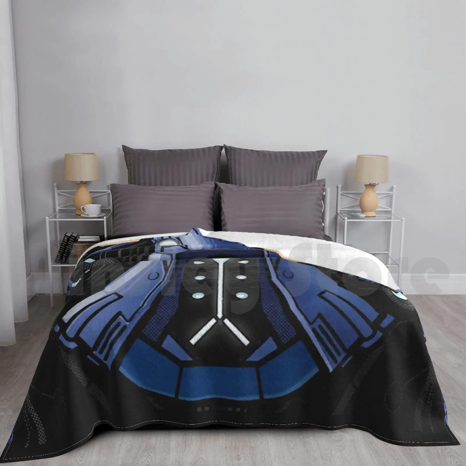 Sub-Zero Mortal Kombat Face Blanket For Sofa Bed Travel Mortal Kombat Sub Zero Test Your Might