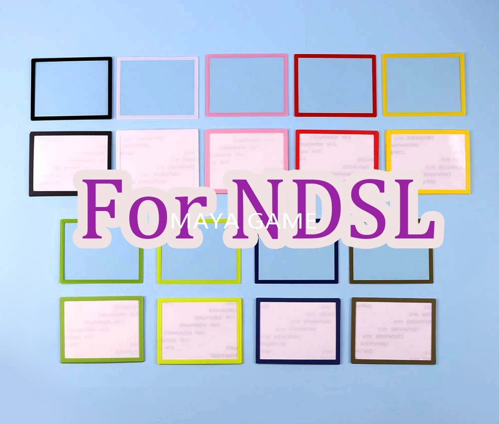 NDSL 콘솔용 플라스틱 스크린 커버, 하단 프레임 렌즈 커버, 다채로운 상단 LCD 스크린 렌즈, 1 개