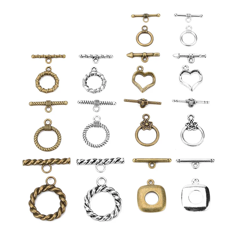 

10sets Metal Alloy Toggle OT Clasps Connectors Hooks For Beaded Necklace Bracelet Craft Findings DIY Jewelry Making Accessories