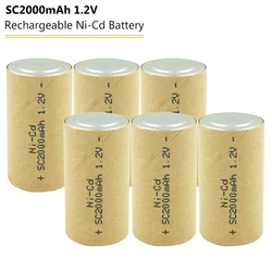 SC 2000mah 1.2v Battery NICD Power Cell Rechargeable Batteries for Electric Screwdriver for Power Tools