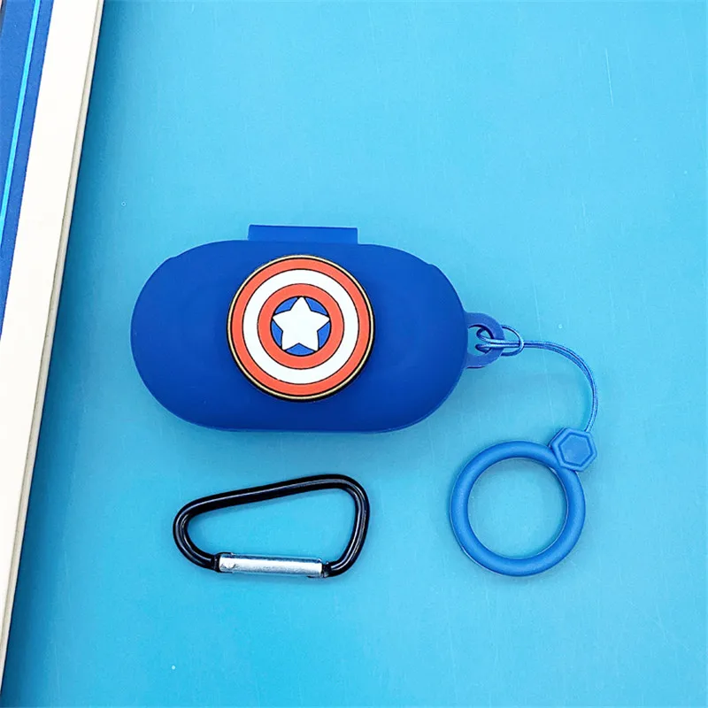 การ์ตูน Marvel หูฟังสำหรับ Samsung Galaxy Buds/Buds + ซิลิโคนบลูทูธหูฟังป้องกัน Hook