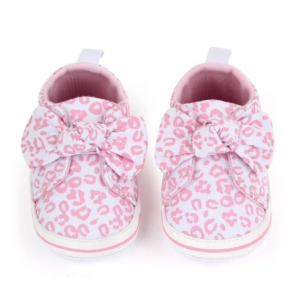 1 Pairs Lytwtw's Spring Autumn Sports Leopard Print Baby Toddler Shoes Soft Sole Baby First Walkers