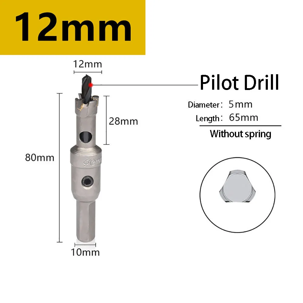 1 Chiếc TCT Lỗ Cưa 12 - 200 Carbide Đầu Mũi Khoan Kim Loại Hợp Kim Dao Cắt Bằng Thép Không Gỉ