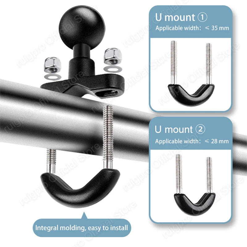 دراجة نارية حامل كاميرا المقود مرآة جبل قوس حامل معدني ل GoPro11 oomo عمل إنستا 360 واحد r x x2 ملحق