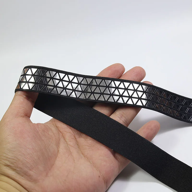 الليزر الترتر أربطة مرنة للملابس 15-50 مللي متر شريط مرن DIY بها بنفسك الخياطة اكسسوارات شريط مطاطي أربطة مرنة لتناسب #2