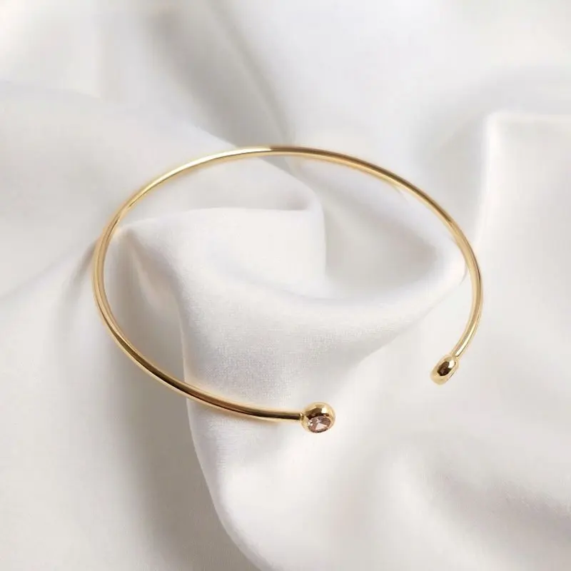 2PCS Korean Bracelets for Women Valentines Day Gift with Zircon Gold Plated Charms for Jewelry Making DIY Brass Accessories