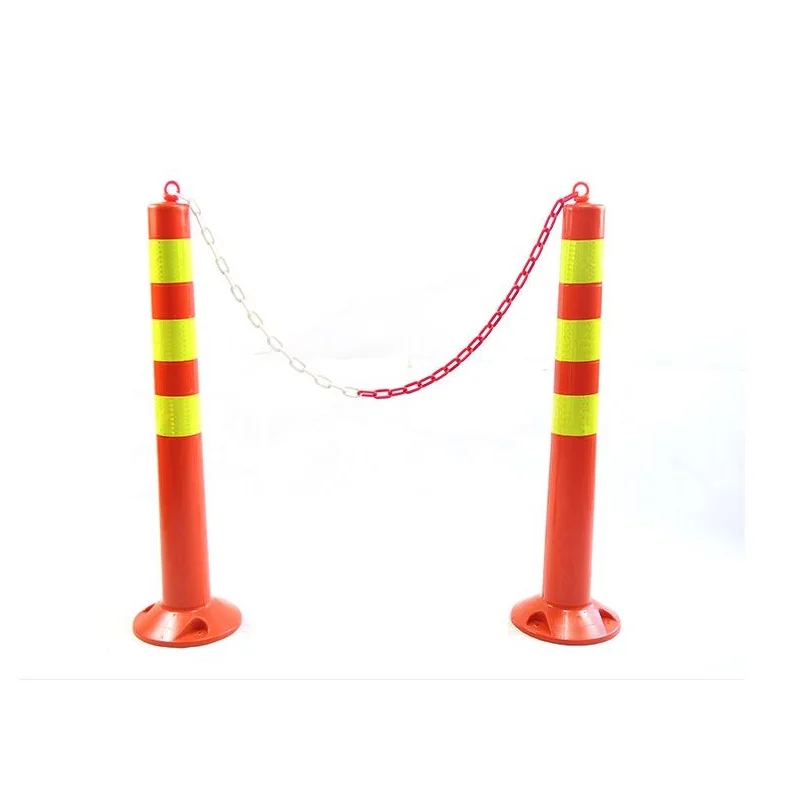 45CM High Increase Warning Reduce Danger Plastic Road Facilities Crossing Sign Safety Reflective Pile Elastic Column Cone