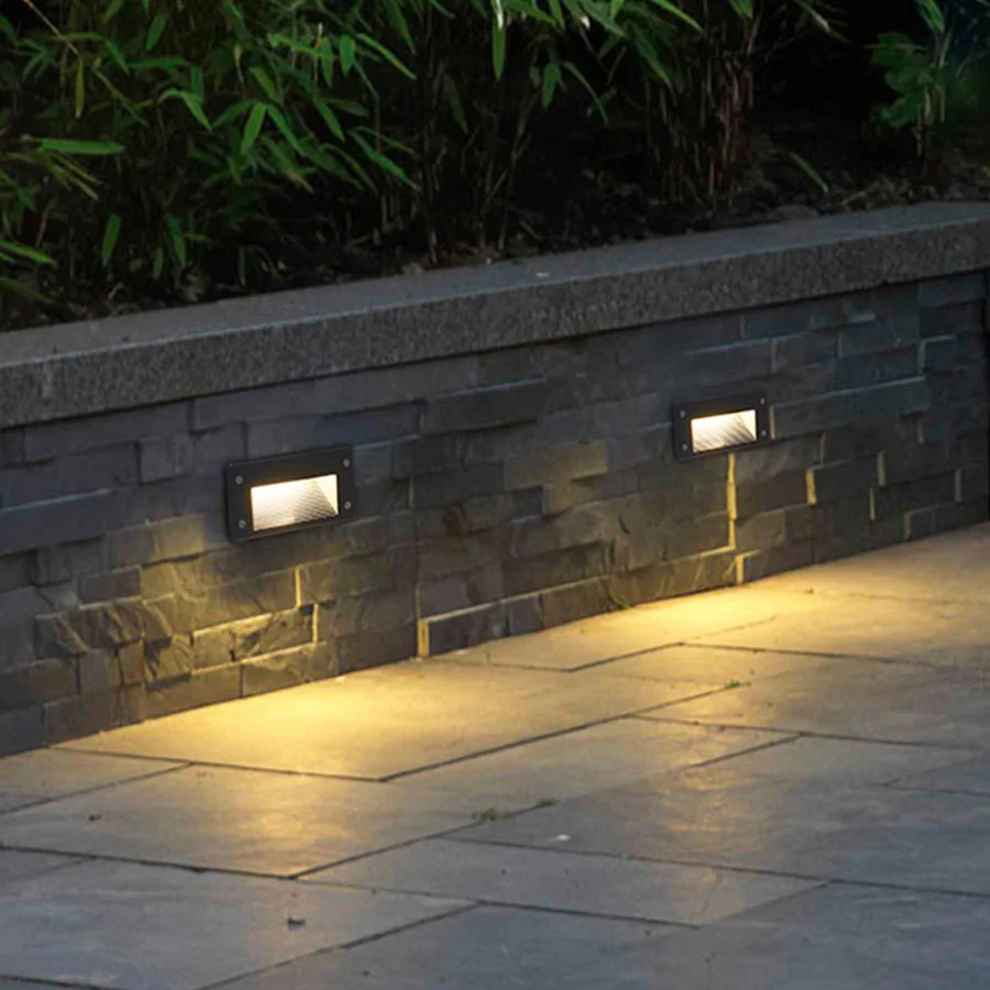 Thrisdar applique da parete a LED impermeabile luci per scale a Led per esterni lampada da incasso a LED per esterni lampada da giardino per esterni