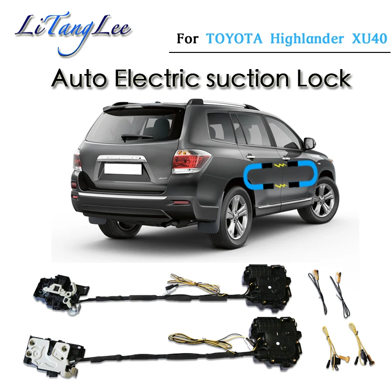 For TOYOTA Highlander Kluger XU40 Car Soft Close Door Latch Pass Lock Actuator Auto Electric Absorption Suction Silence Closer