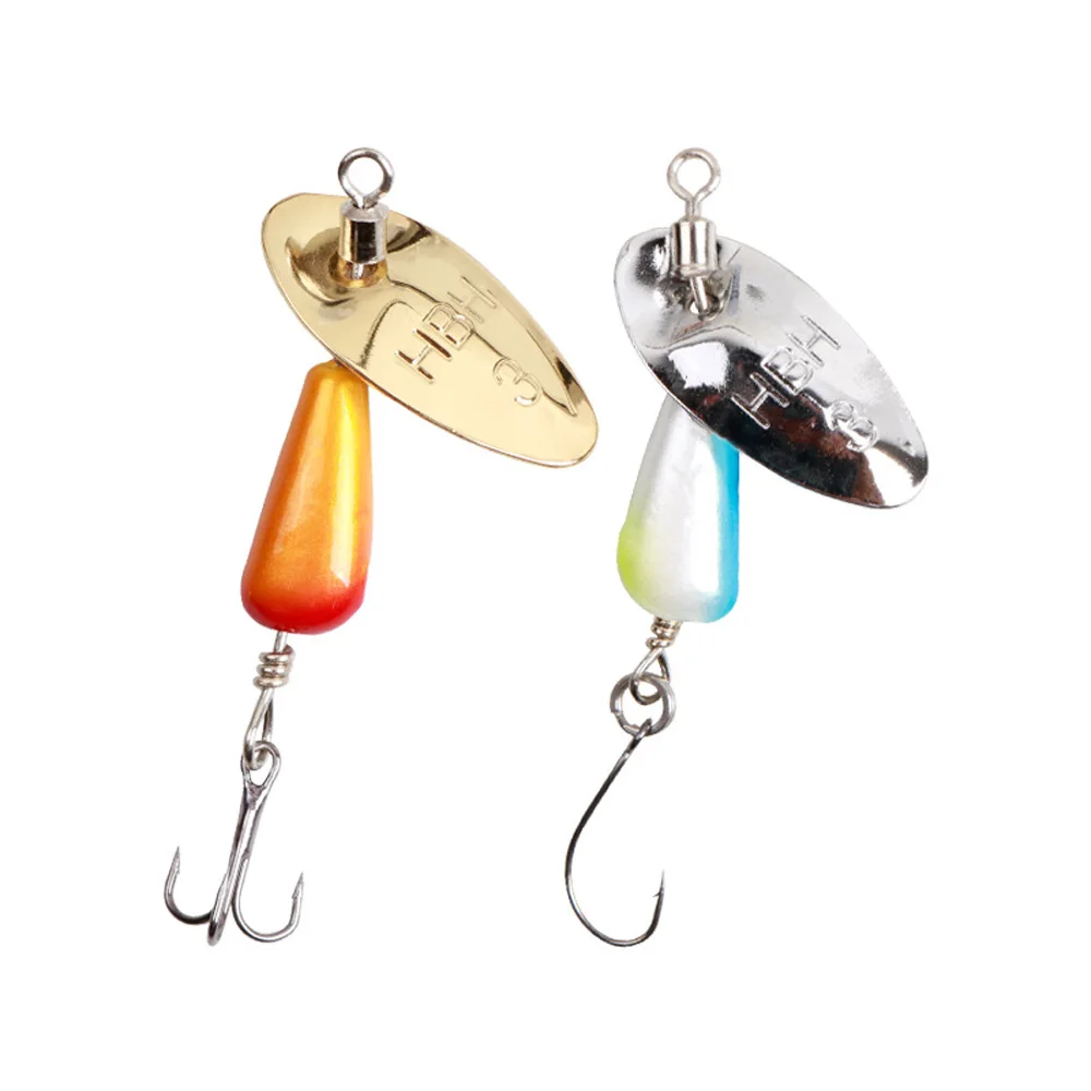 MAGBLUE 1pcs Rotating Spinner Fishing Lure Spoon Sequins metal baits Wobblers Bass Pesca Hand shaker Makou Bass Fishing Tackle