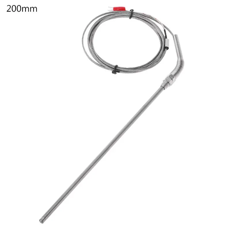 2M K Type Thermocouple Probe 50Mm/100Mm/150Mm/200Mm Stainless Steel Termokopel 0-400C