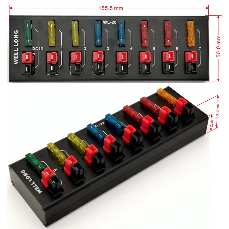 WL-20 8-Port Anderson Connector Splitter Power Splitter Power Strip  Fixing For Shortwave Radios DC 36V 45A.