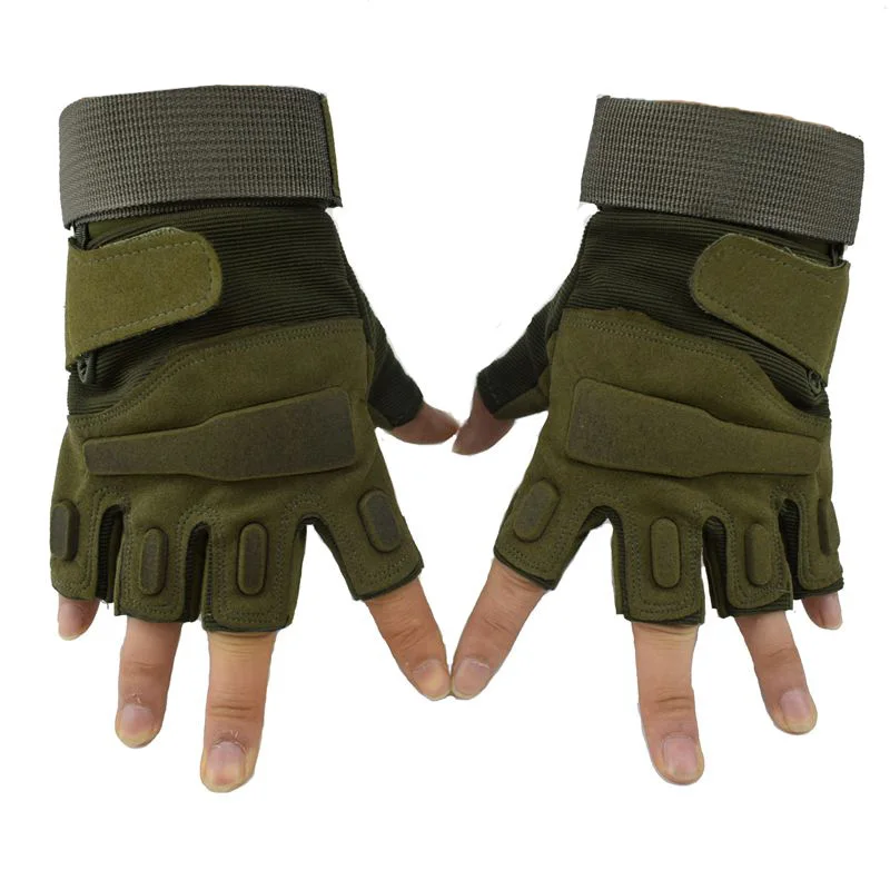 Motorcycle Gloves Men Tactical Hunting Shooting Knuckle Protection Sports Half Finger Cycling Bike Gloves Women Bicycle