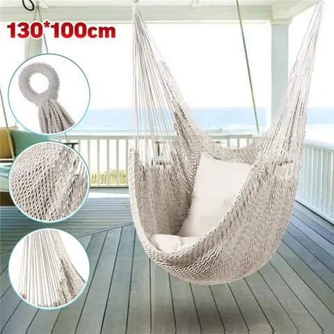 Nordic Style White Hammock Swing  Home Garden Hanging Hammock Chair Outdoor Indoor Dormitory Swing Hanging Chair For Child Adult