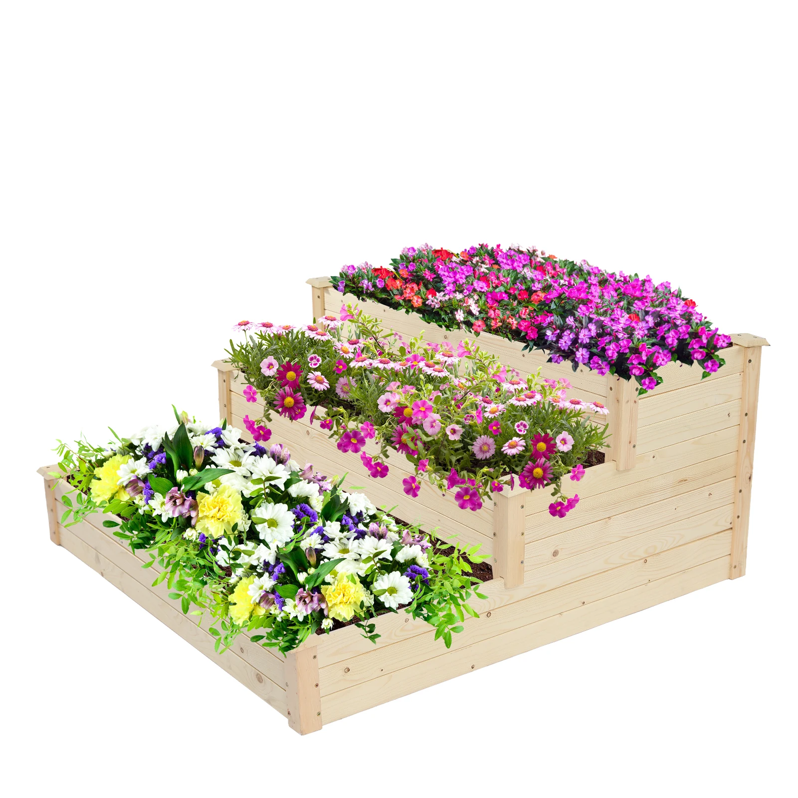 Wood Planting Frame Tall Foot Type 123*57*76cm Planting Basket  For Garden Graft Box Sapling  US Warehouse