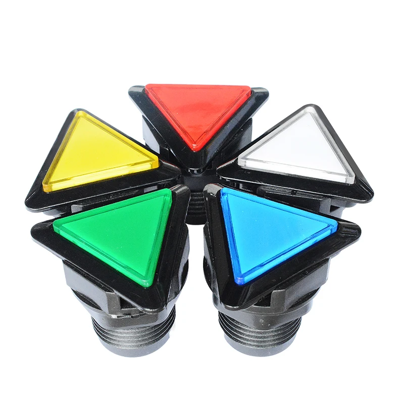 Triangular Illuminated LED Push Button with Micro-switches for Arcade Games Machines 4 colors available