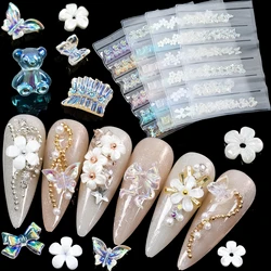 1 Pack Mixed Style Nail Art Decoration Charms Flowers Butterfly Bear Nails Accessories Equipment Nail Supplies For Professionals