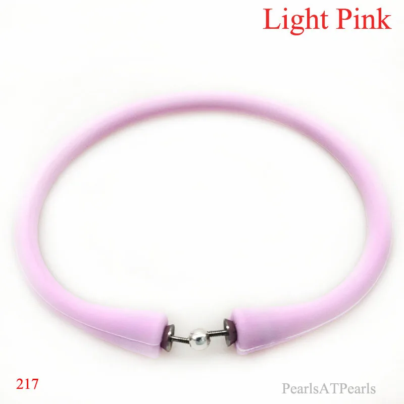 Wholesale 7.5 inches/180mm Light Pink Rubber Silicone Band for Custom Bracelet