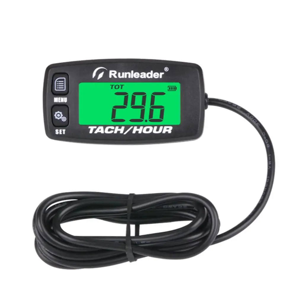 Inductive Tachometer Gauge Engine Hour Meter Boat Maintenance Reminder Tacho Hour Meters for Motorcycle ATV Lawn Mower