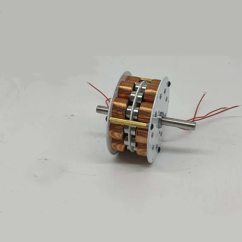 50W-60W Miniature Double-layer Disc Generator with Iron Core Multi-pole Three-phase AC Permanent Magnet Brushless