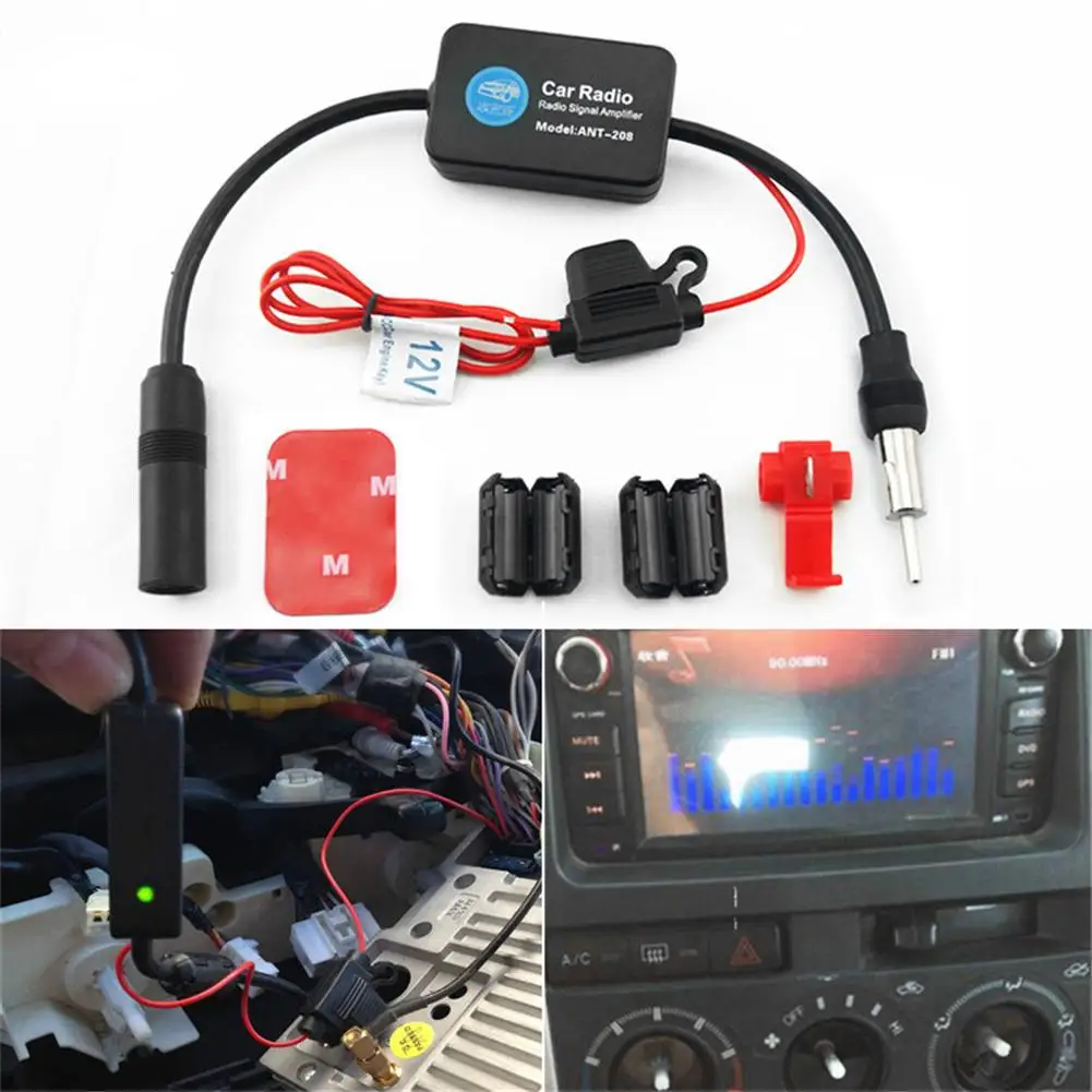 Car AM/ FM Radio Signal Amplifier Aerials Radio Booster Exterior Parts Car Radio Amplifier