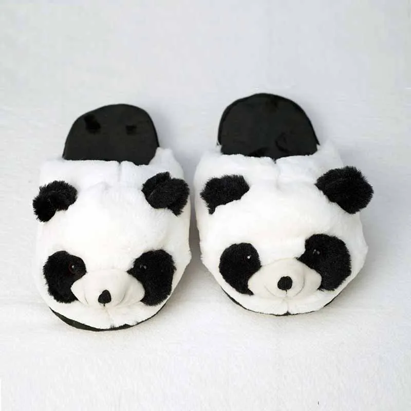 Special Panda Fur Slippers Unisex Cute Funny Shoes Men Women Winter Slippers Custom Slippers Home House Slippers Children Indoor
