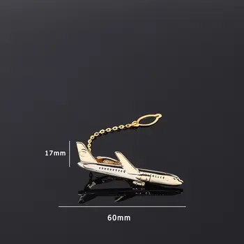 Pánská kravatová spona ve tvaru letadla, pilotní obchodní spona na kravatu pro muže, vysoce kvalitní manžetové knoflíčky, kravatová spona na obleky, svatební dárek 10 nejlepší prodej spona na kravatu s letadlem - №5