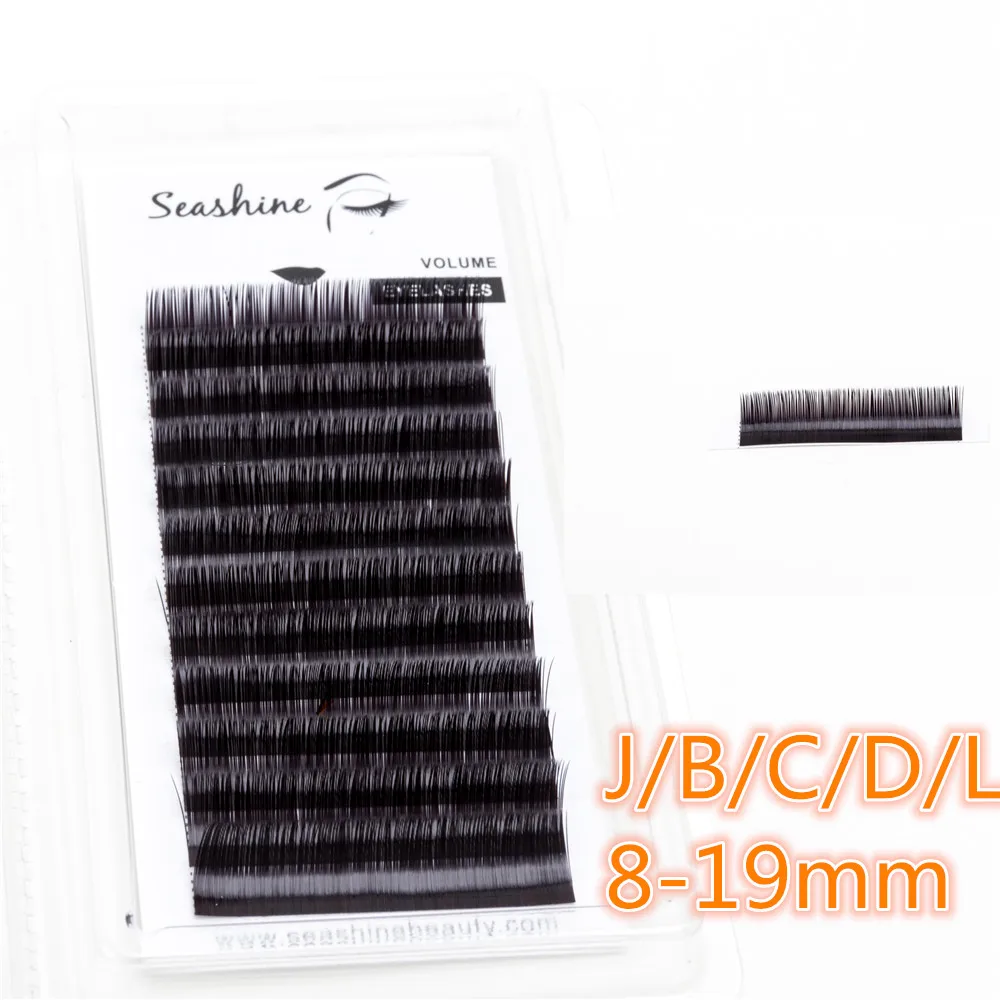 Seashine Individual lashes J B C D L Mix Trays Faux Eyelash Extensions Wholesales Natural Soft False Eyelash Extension Supplies