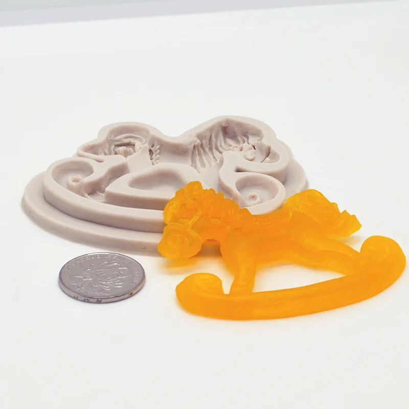 Resin Rocking Horse Silicone Mold Kitchen Baking Tool DIY Cake Pastry Fondant Moulds Dessert Chocolate Lace Decoration Supplies