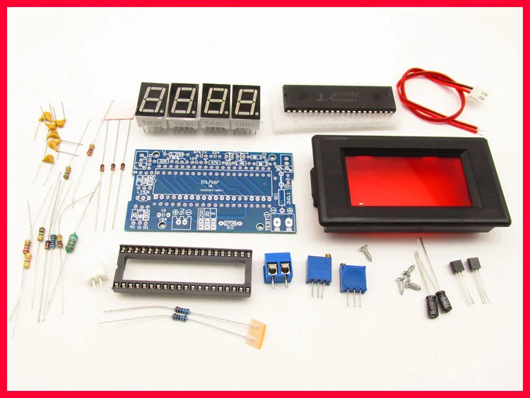 Voltímetro icl7107, peças para kit diy, produção eletrônica de cabeçote, voltímetro digital